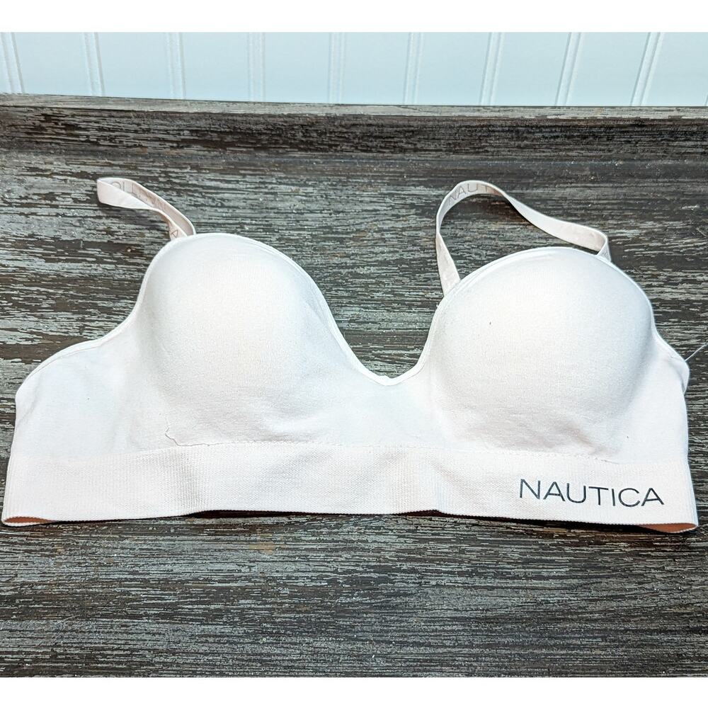 Nautica Intimates Women's Pink Adjustable Straps Back Closure Bra Size 36 B